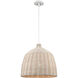 Elise 1 Light 16 inch White Indoor Pendant Ceiling Light